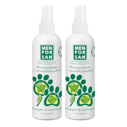 MENFORSAN Desenredante y Acondicionador Perros y Gatos 125 ml, Pack de 2 Unidades