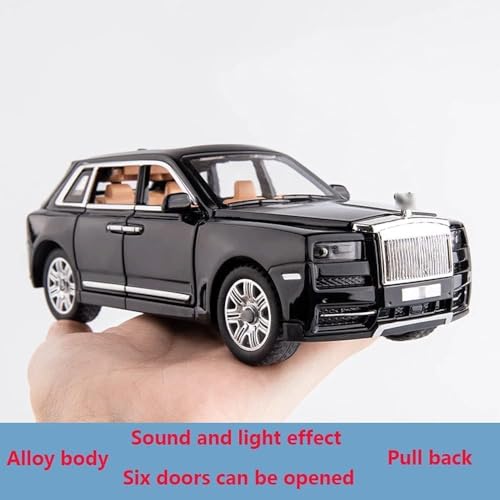 Image of Big Size Rolls-Royce Cullinan Model Car Exclusive Alloy Metal Car Pull Back Die-cast Car Toy car with Openable Doors & Light, Music Boys Gifts Toys for Kids (Cullinan 1:32)(Multi Color)