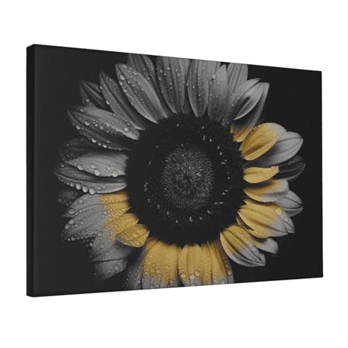 Toile murale moderne fleur jaune pour rompre la monotonie