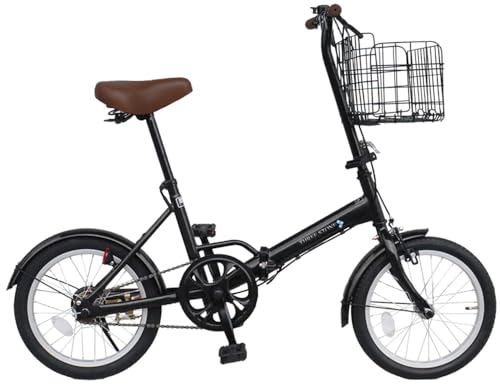 AIJYU CYCLE �܂肽���ݎ��]�� 16�C���` EB-16 �y�� �R���p�N�g �V���O���M�A ���E���J�S ���C�g ���C���[���b�N�� �v���[���g �X��� (01�u���b�N)