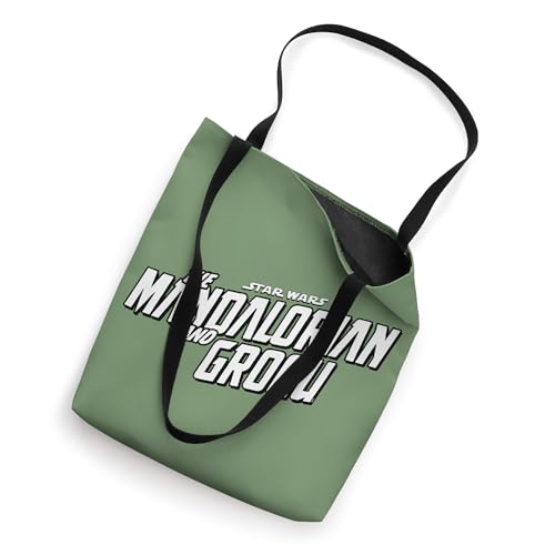 Bolso tipo tote oficial de Star Wars: The Mandalorian y Grogu con logo en blanco y negro miniatura 2