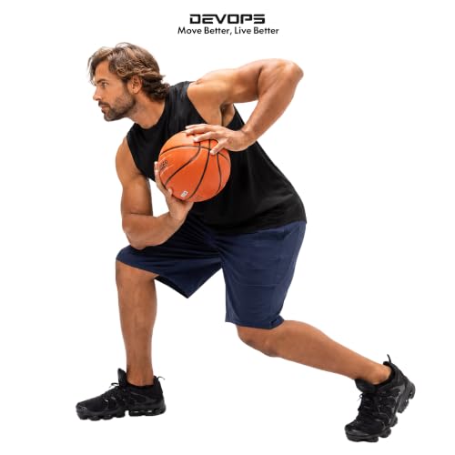 Image of DEVOPS Men's 2-Pack Loose-Fit 10 inch Workout Gym Shorts with Pockets