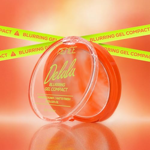 Image of RENEE Delulu Blurring Gel Compact | Matte Finish, Controls Excess Oil, Reduces Shine, Blurs Pores | With Jojoba Oil and Vitamin E, For All Skin Types | 5g