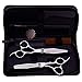 Produktbild QMFS Professionelles Friseurscheren-Set, Friseur Schere Set Aus Edelstahl Kommt Mit Ledertasche, Haarkamm, Einsteller Usw. 6 Zoll Haarschneideschere Friseurscheren