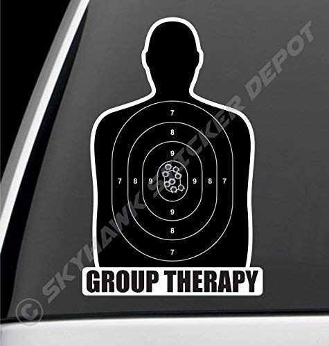 Group Therapy Gun Target Sticker Vinyl Decal Car Truck Van Bumper Sticker, Window Sticker, Macbook Sticker #TOP2