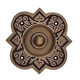 STALLION HARDWARE Antique Brass Bell Push Button - Vintage Doorbell Switch for Classic Entryways, Easy DIY Installation, Durable Solid Brass Design for Timeless Charm - Perfect for Heritage Homes