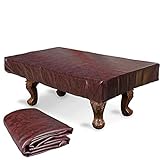 Heavy Duty Leatherette Billiard Pool Table Cover, Pool Table Cover 8 Feet, Waterproof Protection for Pool Balls Billiard Set, Pool Table Accessories, Billiards Accessories(8FT/Brown)