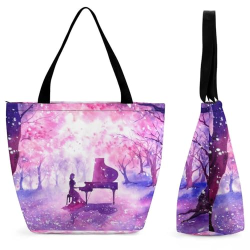 Sac à main De La Forêt pour femme, grand cabas de shopping et voyage 28.5x18x32.5cm