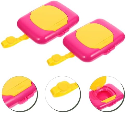 GATHINESS Wipes Reusable Case or Portable Wide 2pcs with Dispenser Wipe Opening Design, Lightweight and Wear-Resistant Pp Silicone Material Holder for Suitable Stroller Dining Chair — view 6