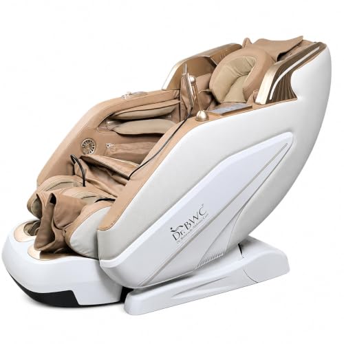 Image of Supreme Hybrid AI 5D Massage Chair | Dual-Core Massage System | Zero Gravity Recliner | AI Body Scan | Full Body SL Track | Heat Therapy | Bluetooth | Premium Royal Gold & White