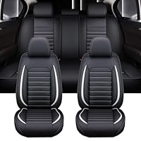 LAXIL Auto Sitzbezüge Set für VW Taigo/Taigo R-Line SUV Crossover, Allwetter Atmungsaktiv Wasserdichter Komfortabler Vorne und Hinten Leder Sitzbezug, Autositzbezug Schutz Zubehör