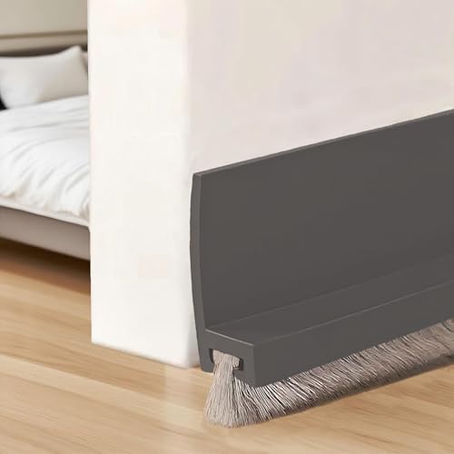 PFSLiang Brosse de Bas de Porte Auto-Adhésive 100 cm Gris