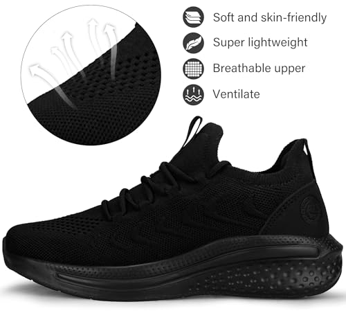 Image of Pujcs Mens Tennis Shoes Slip on Sneakers Ligthtweight Wlking Running Shoes for Work Gym Workout Sports Atheletic