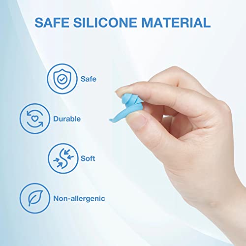 Reusable Swimmer Earplugs For Adult 2 Pairs With Nose Clip, Waterproof Silicone Ear Plugs For Swimming,Showering,Surfing And Sleeping #TOP4
