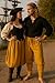 ThePirateDressing Renaissance Medieval Pirate Costume Pants for Men – Captain Cottuy Bard Gypsy Tavern Halloween Cosplay Trousers C1015 [Gold] (Small/Medium)