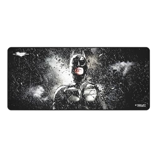 Cybeart | Batman - The Dark Knight Rises Gaming Desk Mat (XXL - 900x400x4mm) | Waterproof, Never Slip Base, Stitched Edges, Esports Grade