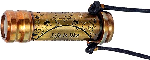 Antiqlicious Antique Brass Kaleidoscope Pendent Easy To Cary Brass Pocket Kaleidoscope Handmade Kaleidoscope For Kids Friends Family Children #TOP2