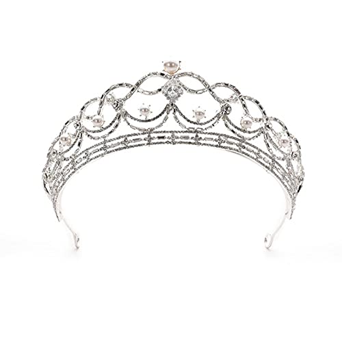 Silver Crowns and Tiaras for Girl or Women Princess Queen Vintage Crown Tiaras Christmas Birthday Halloween Party Wedding Tiaras Valentines Gifts