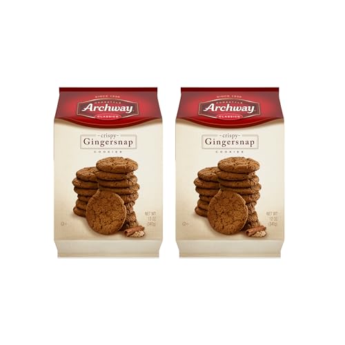Archway Cookies,Crispy Gingersnaps Cookies,12 Ounce,(Pack of 2)