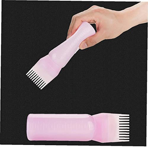 Dreamxue Root Comb Applicator Bottle, Nice And Professional 120Ml Hair Dye Bottle Applicator With Graduated Scale Brush Root Comb Applicator Bottle Comb Die Hair Color Pink #TOP2