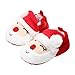 Happyyami Botas de bebé de Navidad Zapatos de papá Noel Antideslizante Zapatillas de Invierno Calcetines de Piso Suave bebé recién Nacido niño pequeño 11 cm