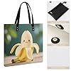 FekiLoot Cute Banana Tote Bag for Women Reusable Leather Handbag Buckle Tote Bags Grocery Bags Shoulder Bag #4
