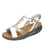  MBT Raziya 6, Scarpe col Tacco con Cinturino a T Donna, Multicolore (White Moth), 37