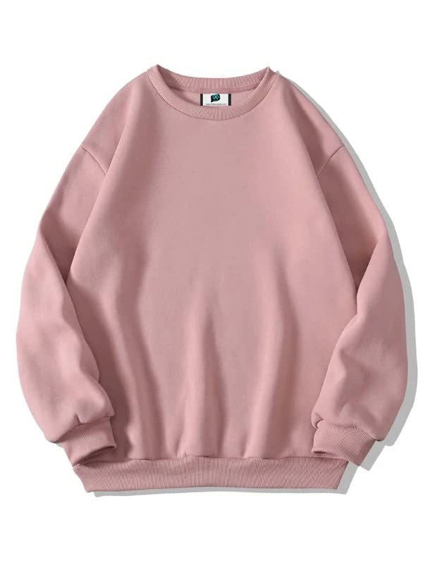 Image of SXV STYLE Solid Plain Unisex Cotton Oversized Baggy Sweatshirt