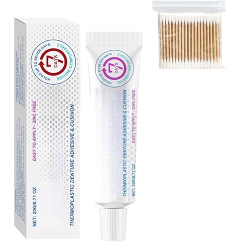 PETSBURG Dental Adhesive, Denture Fixative, Cushion Grip Thermoplastic Denture Adhesive, Dentures Repair for Dental Super Glue for Teeth, Denture Fixative (1)