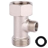 Bidet T Adapter with Gasket, 7/8'x7/8'x3/8' 3 Way Tee Connector Toilet Travel Bidet Attachment for Home Toilet...