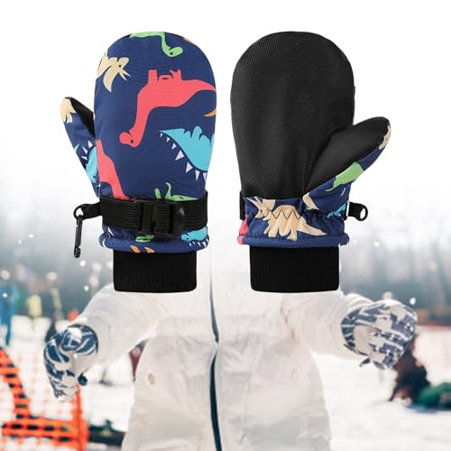 Guantes de invierno para niños par de manoplas térmicas e impermeables al viento 2