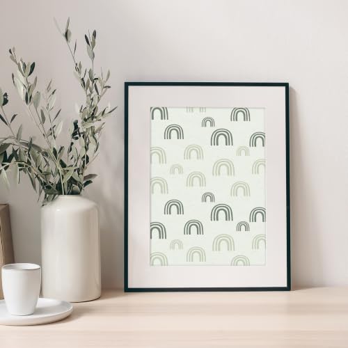 Whaline 36 Sheets Sage Green Boho Pattern Paper Rainbow Stripe Dot Scrapbook Specialty Paper Double Sided for DIY Crafts Card Making Photo Album Decor, 6 x 6 Inch by Whaline - Used condition - Image 7