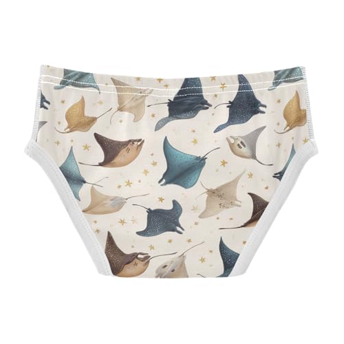 Wusikd Cute Manta Ray Boys' Underwear Cotton Boys Briefs Soft Toddler Underwear 2T2