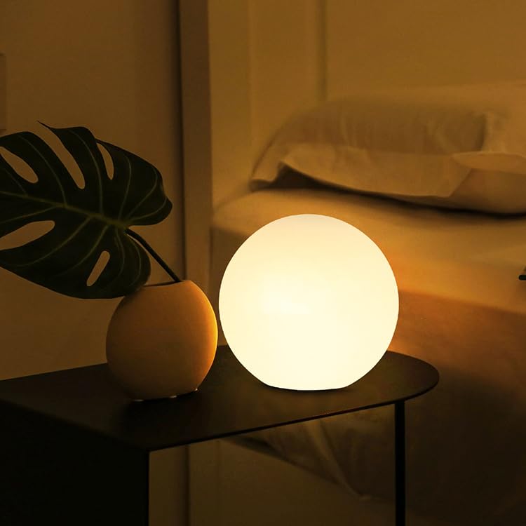 LED Ball Light, 6-inch Glowing Orb Light, Rechargeable Globe Lamp, Dimmable Mood Light W/Remote, Waterproof Ambient Lighting Lamp for Desk Bedroom Bathroom Patio - Image 4