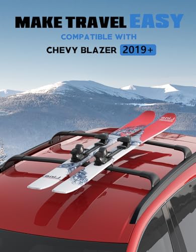 Image of FengYu 300lbs Roof Rack Cross Bars Compatible with Chevy Chevrolet Blazer 2019-2026 (Not for Blazer EV), All-Metal Aluminum Roof Rails Crossbars Rooftop Cargo Bars Black Luggage Racks