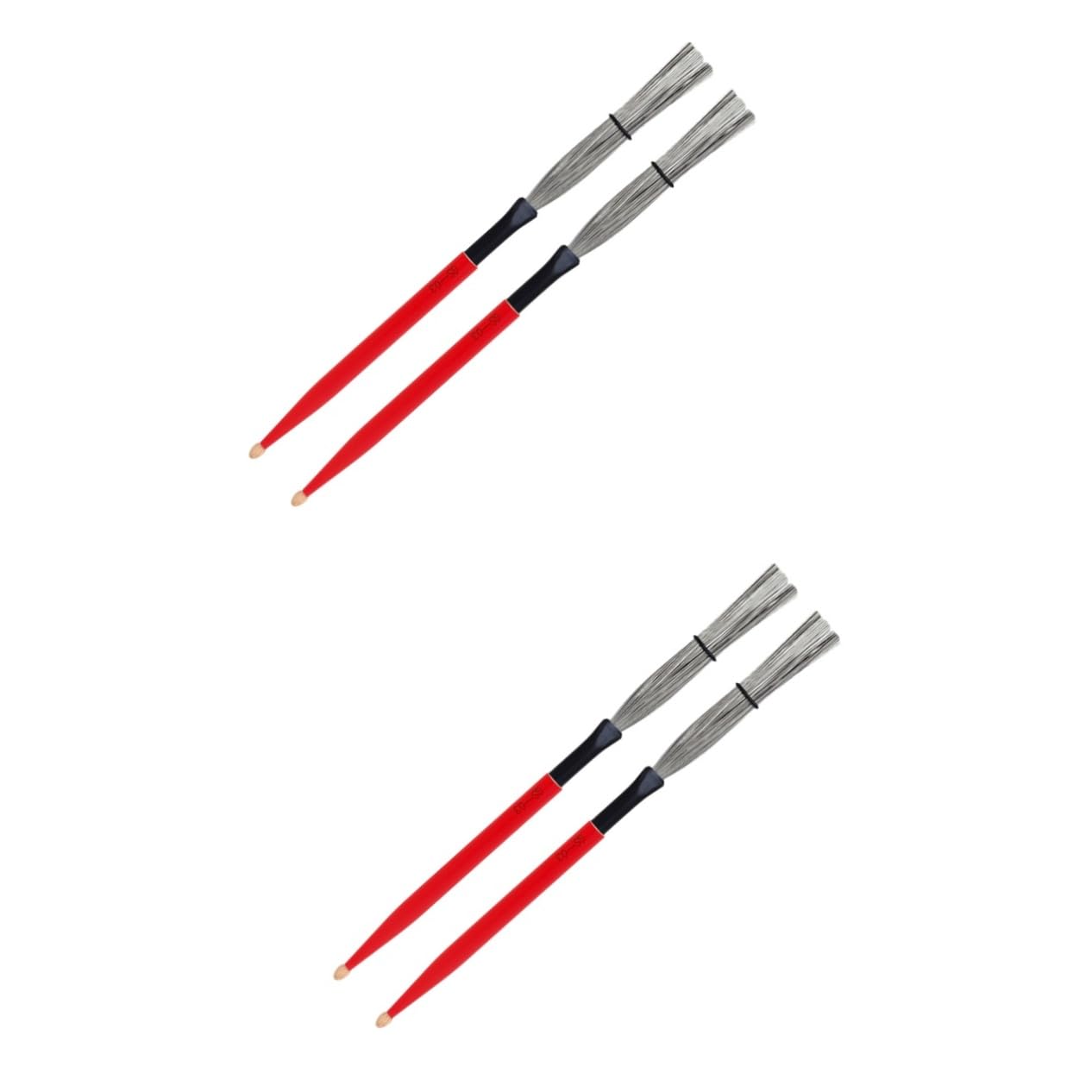 TOYANDONA 2pares Cepillos De De Madera Duraderos Mango Accesorios Para Instrumentos De Percusión Para Práctica y Bandas Juveniles