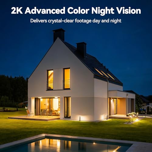 Chpuss Solar Security Camera Wireless Outdoor 2K HD Surveillance Solar Powered WiFi Camera - image 6