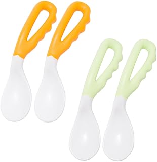 Toyvian 12 Peças Colher De Duas Cores Com Cabo Torto Colheres Infantis Colheres Para Bebês Colheres Para Crianças Colheres Para Crianças Colheres Para Bebês Utensílios De Mesa Para Bebês