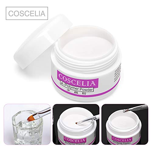 Coscelia Acrylpulver und Acrylflüssigkeit Starterset 3pc Acryl Puder mit 120ml Acrylflüssigkeit Set 12 Nagelpulver in… – Bild 5