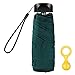 Produktbild Vicloon Mini Regenschirm, Taschenschirme mit Regenschirmhaken, 6 Rippen, Aluminium Schirmständer, Sonnenschutz Regenschirm Im Freien UV Faltender Regenschirm, Goldener Griff, Leicht Kompakt - Grün