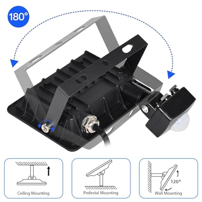 20W Flood Light Motion Sensor Light 6000K Outdoor Floodlight 2 Pack