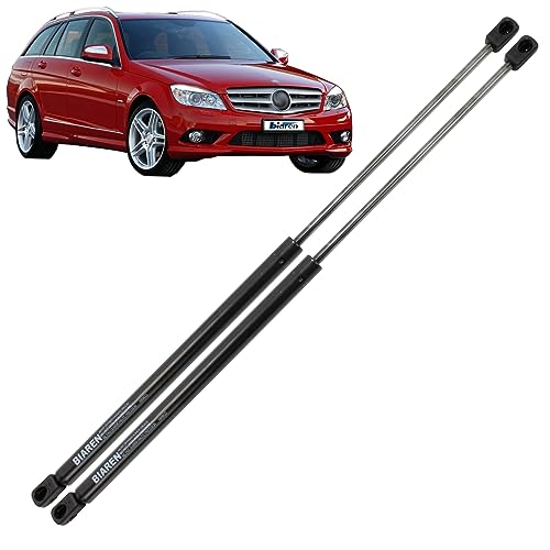 BIAREN Lot de 2 vérins à gaz pour hayon arrière pour Mercedes Classe C Modèle T Break S204 W204 2007–2015 Système de support de levage 580 (N) 479 mm...