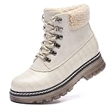 DiloKily Womens Winter Boots Fashion Waterproof Ankle Hiking Boots Anti-slip Warm Snow Boots for Cas