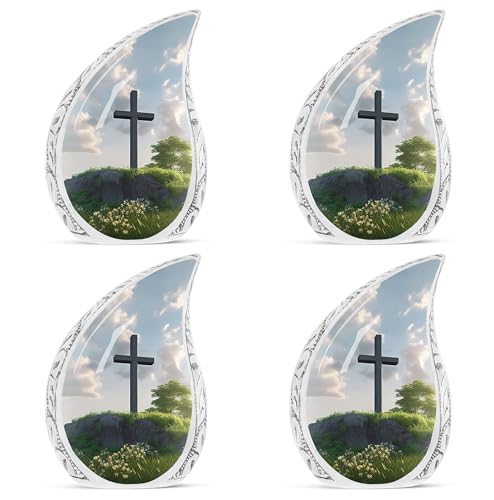 YASUBJAG Jesus Christ Ashes Keepsake, Small Urns for Human Ashes