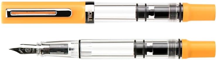 TWSBI TWC10032 Fountain Pen, Eco T, Saffron CT Inhalation, Fine Point F
