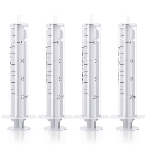 Image of 20ml Syringes without Needle Luer Slip No Rubber Ring, Reduce Mess, 20 Pack