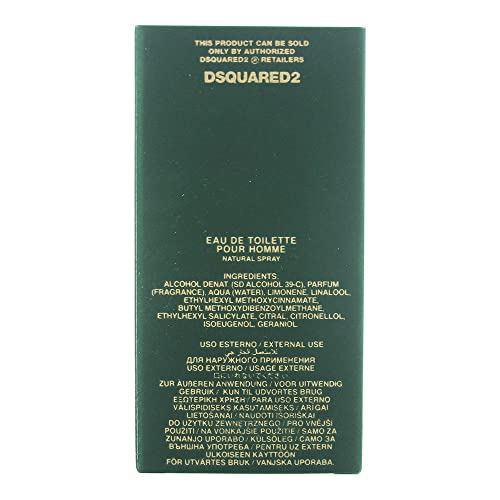 Dsquared2 Green Wood EDT 50 ML For Men