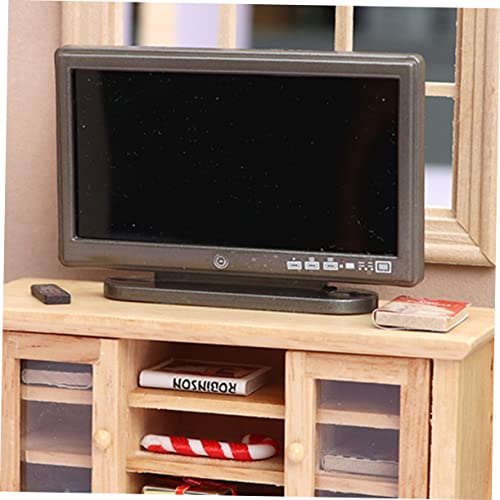 Toyvian 1 Conjunto Casa De Boneca Tv 1 Mobília De Boneca Em Escala 12 Televisão Casa De Bonecas Pequ