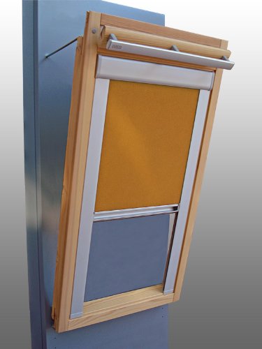 Blackout Thermal Roller Yellow with Side Rails for Velux DKL/DKU Alu EP GGU/GPU/GHU/GTU F04