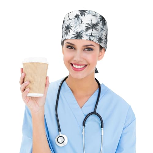 Image of Unisex Adjustable Surgical Sweatband - Elastic Bandage Cap - Scrub Caps for Nurse Working Cap